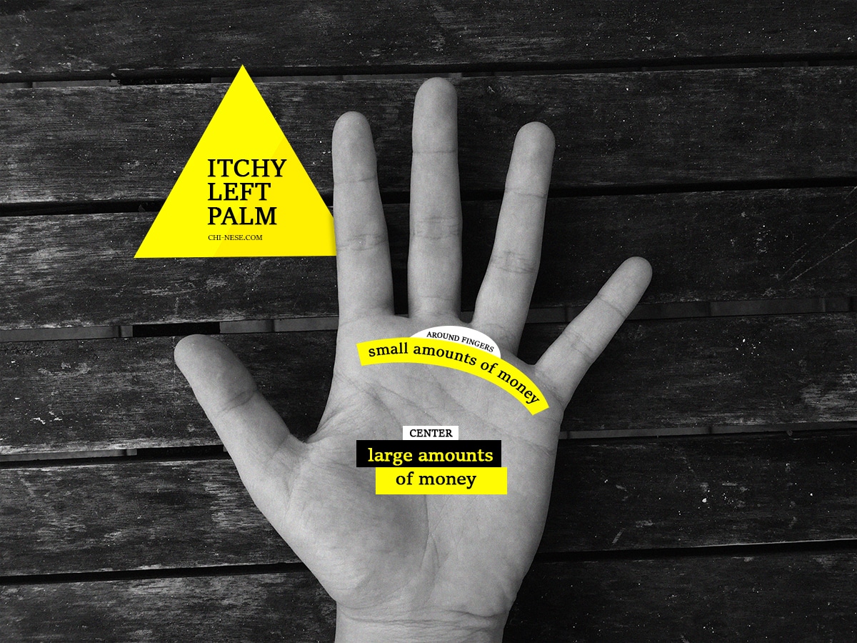 itchy left palm