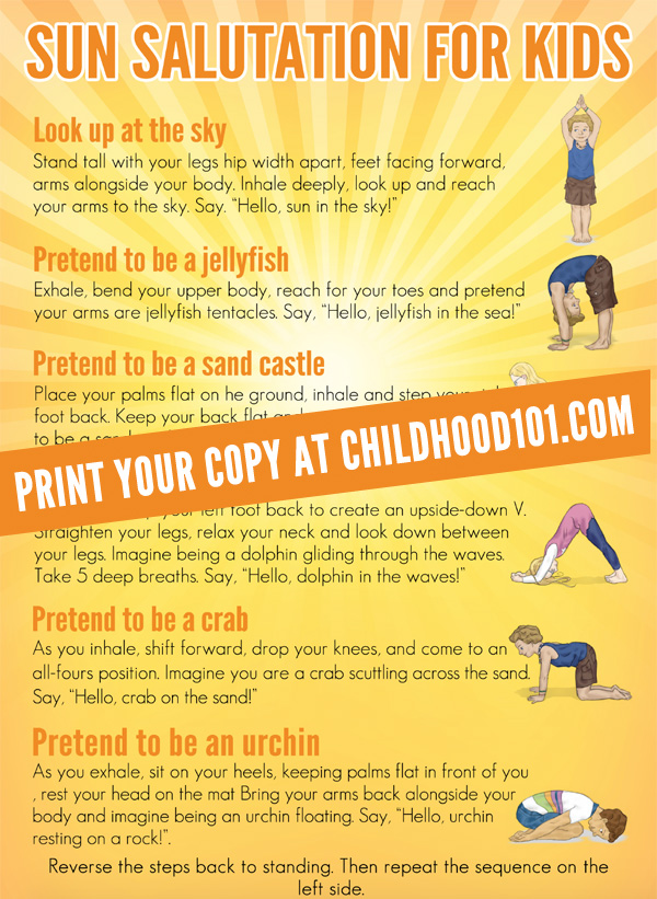 Yoga for Kids: Printable Sun Salutation Sequence