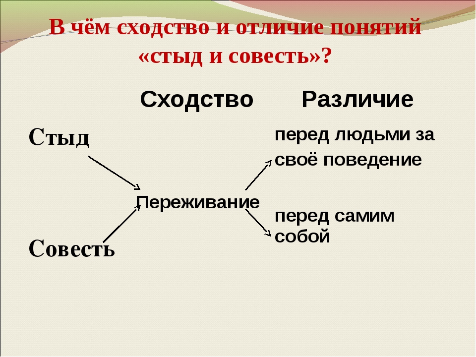 Проект на тему совесть 5 класс однкнр