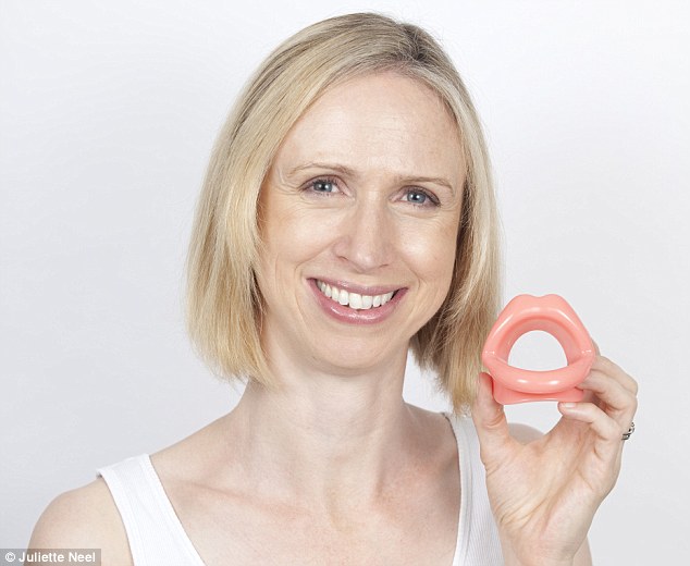 Miracle wrinkle exterminator? Clare with the Face Slimmer Exercise Mouthpiece