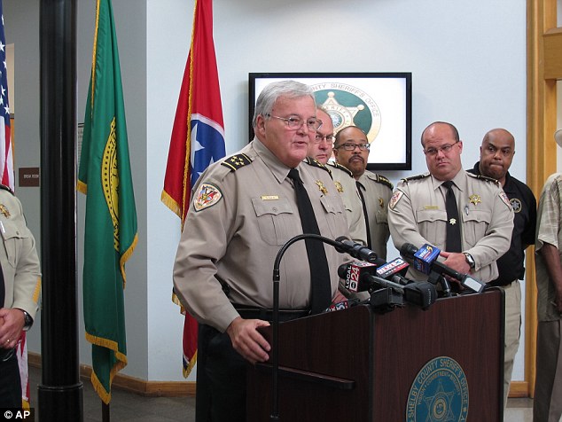 Shelby County Sheriff Bill Oldham (pictured at a news conference on Saturday) said investigators were trying to determine if the mother has mental health problems.