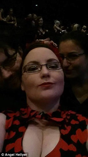 Angel (pictured with husband Michael - left- and his girlfriend - right -) says she suffers judgement and misunderstanding over her lifestyle choice 