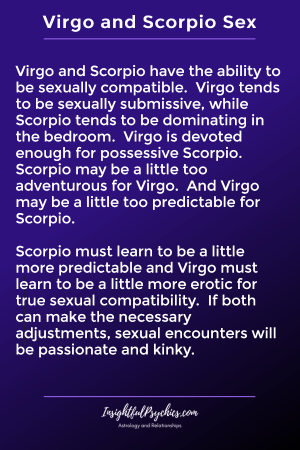virgo and scorpio sexually compatible