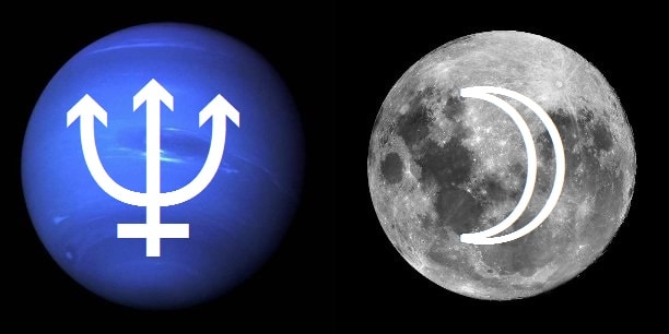 Планеты водной стихии: Нептун и Луна.