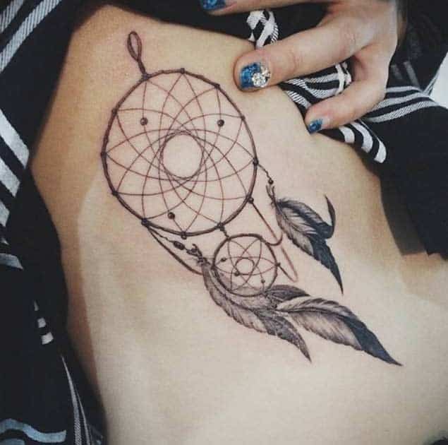 Dreamcatcher Tattoo on Ribcage