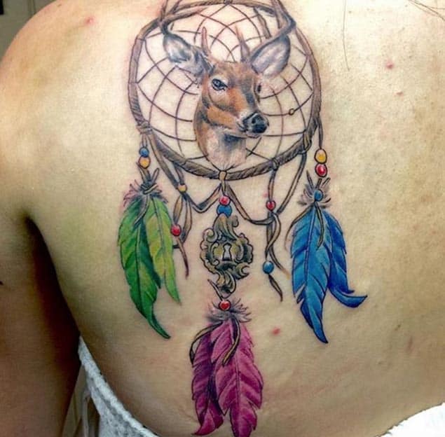 Stag Dreamcatcher Tattoo Design