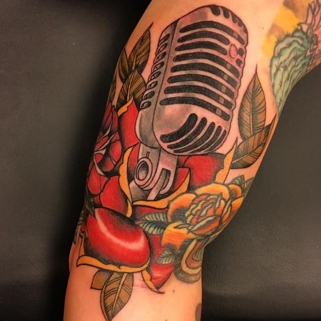 rose and microphone