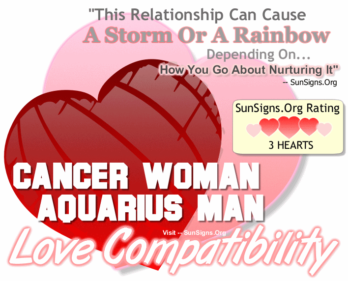 Cancer Woman Aquarius Man Love Compatibility