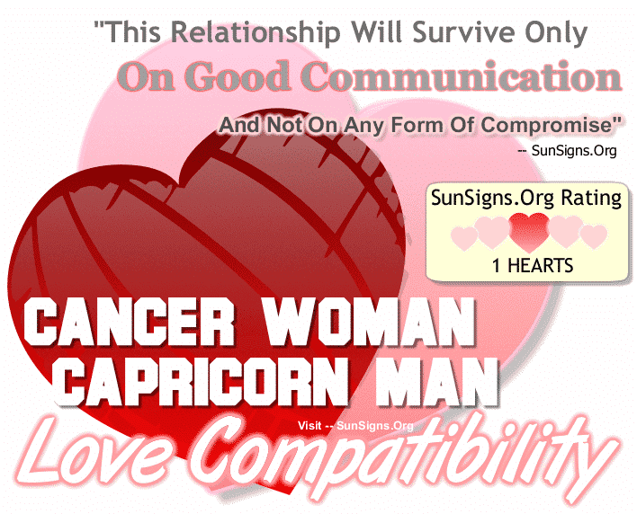 Cancer Woman Capricorn Man Love Compatibility