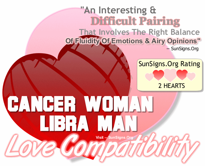 Cancer Woman Libra Man Love Compatibility
