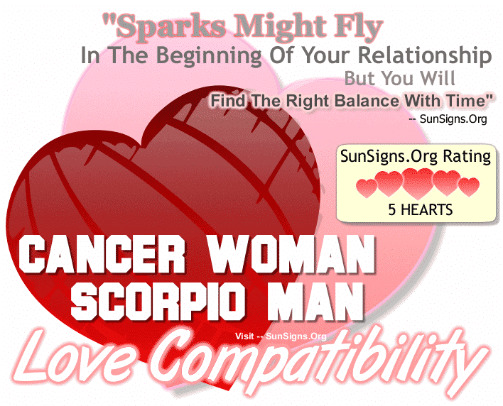 Cancer Woman Scorpio Man Love Compatibility