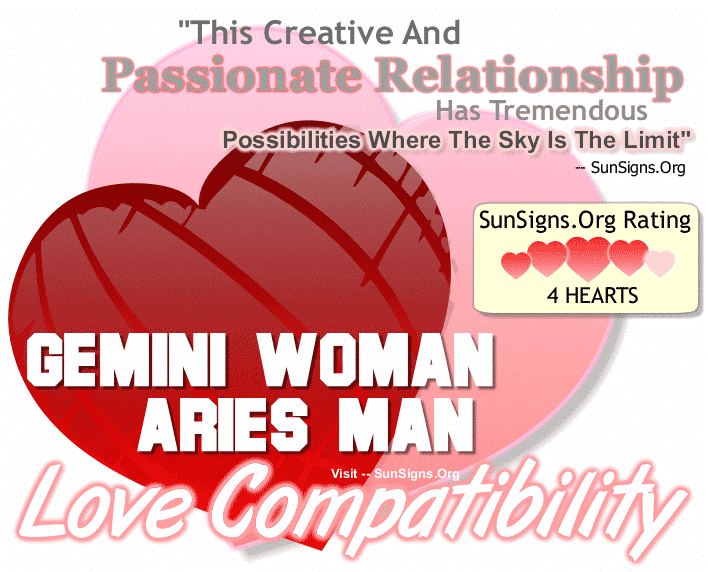 Gemini Woman Aries Man Love Compatibility