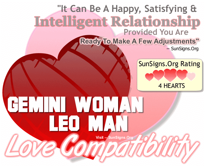 Gemini Woman Leo Man Love Compatibility