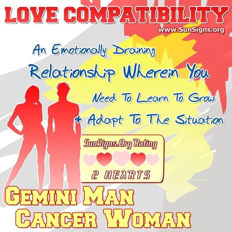 gemini man cancer woman love compatibility