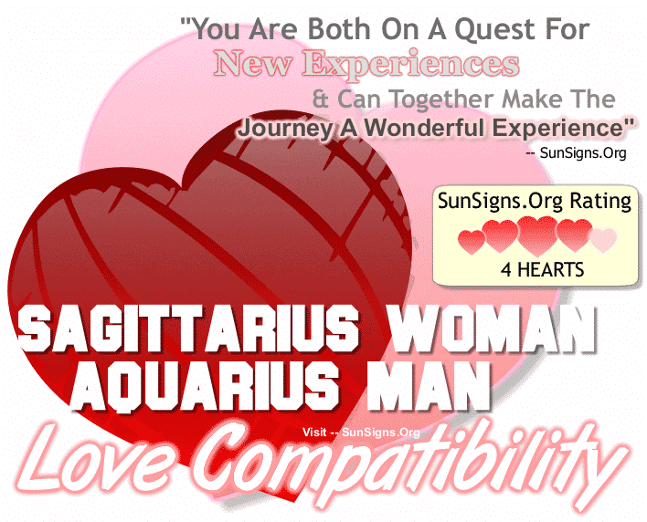 Sagittarius Woman Aquarius Man Love Compatibility