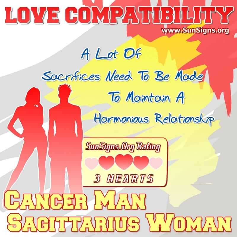 Cancer Man And Sagittarius Woman Love Compatibility